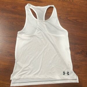 Small women’s under armor racer back white tank